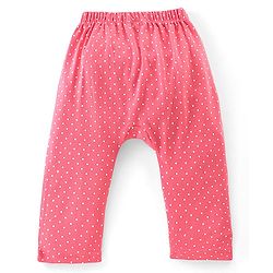 Babyhug Cotton Interlock Knit Full Length Diaper Pants Stripes & Floral Print Pack of 3 - Pink & Grey