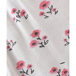 Babyhug Cotton Interlock Knit Full Length Diaper Pants Stripes & Floral Print Pack of 3 - Pink & Grey