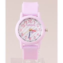Babyhug Analog Watch with Star Print- Purple