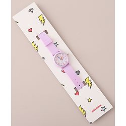 Babyhug Analog Watch with Star Print- Purple