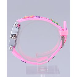 Babyhug Analog Watch with Bracelets & Butterfly Print- Multicolor