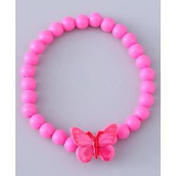Babyhug Analog Watch with Bracelets & Butterfly Print - Multicolor