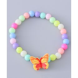 Babyhug Analog Watch with Bracelets & Butterfly Print - Multicolor