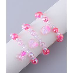 Babyhug Analog Watch with Bracelets & Floral Print- Pink