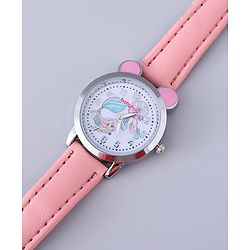 Babyhug Analog Watch with Bracelets & Mermaid Print - Multicolor