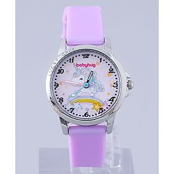 Babyhug Analog Watch with Bracelets & Unicorn Print - Multicolor