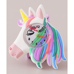 Babyhug Analog Watch with Unicorn Theme- Violet