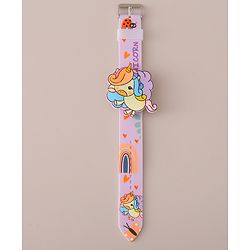 Babyhug Digital Watch with Unicorn Print - Pink