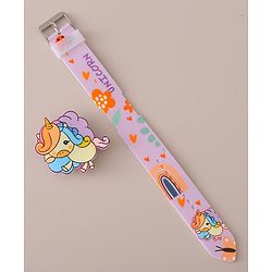 Babyhug Digital Watch with Unicorn Print - Pink