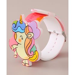 Babyhug Digital Watch with Unicorn Print - Pink