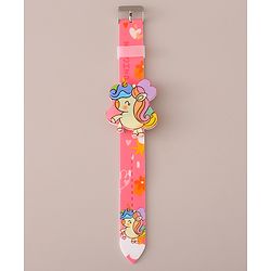 Babyhug Digital Watch with Unicorn Print - Pink