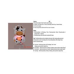 Babyhug Digital Watch with Cow Theme- Light Brown