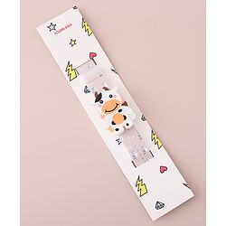 Babyhug Digital Watch with Cow Theme- Light Brown