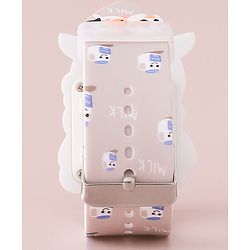 Babyhug Digital Watch with Cow Theme- Light Brown