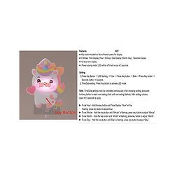 Babyhug Digital Watch with Unicorn Theme- Pink
