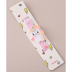 Babyhug Digital Watch with Unicorn Theme- Pink