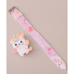Babyhug Digital Watch with Unicorn Theme- Pink