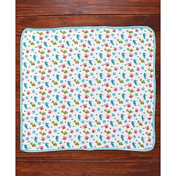 Babyhug Terry Knit Towel with Crab Print L 76.2 X B 76.2 cm- Blue
