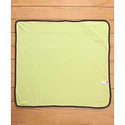 Babyhug Cotton Terry Knit Zebra Design Towel with Hood L 76 x B 76 cm - Green