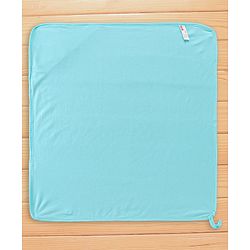 Babyhug Knit Terry Towel with Hood Animal Print L 76.2 X B 76.2 cm - Blue
