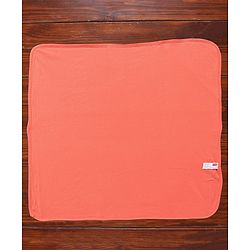 Babyhug Knit Terry Two Layer Towel with Hood Tiger Applique L 76.2 x B 76.2 cm - Orange