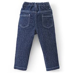 Babyhug Full Sleeves Jacquard Striped Shirt and Denim Jeans - Blue