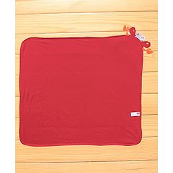 Babyhug Cotton Terry Knit Towel with Hood Crab Applique L 76.2 x B 76.2 cm - Red