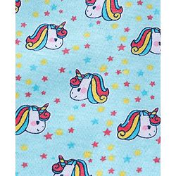 Babyhug Cotton Knit Full Sleeves Night Suit With Unicorn Print - Blue