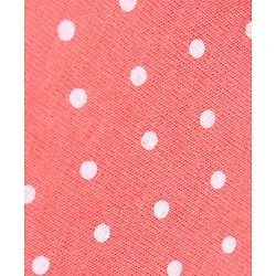 Babyhug Cotton Knit Full Sleeves Polka Dots Printed Night Suit - Orange