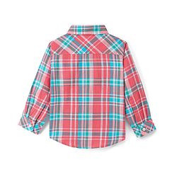 Babyhug 100% Cotton Woven Full Sleeves Checkered Shirt - Pink & Green