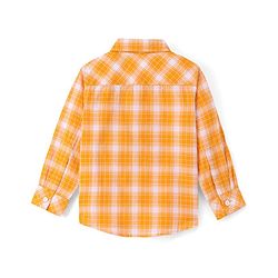 Babyhug 100% Cotton Woven Full Sleeves Checkered Shirt - Yellow