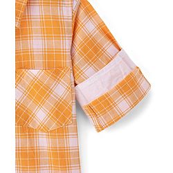 Babyhug 100% Cotton Woven Full Sleeves Checkered Shirt - Yellow