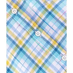 Babyhug Cotton Woven Half Sleeves Checked Shirt - Blue