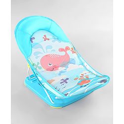 Babyhug Anti Slip Baby Bather with Aqua Print- Blue