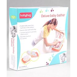 Babyhug Anti Slip Baby Bather with Aqua Print- Blue