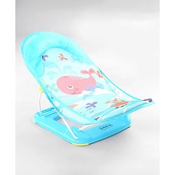 Babyhug Anti Slip Baby Bather with Aqua Print- Blue