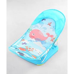 Babyhug Anti Slip Baby Bather with Aqua Print- Blue