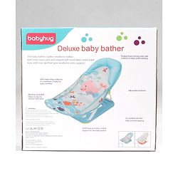 Babyhug Anti Slip Baby Bather with Aqua Print- Blue