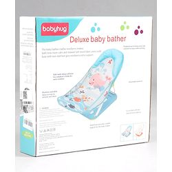 Babyhug Anti Slip Baby Bather with Aqua Print- Blue