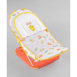 Babyhug Anti Slip Baby Bather Small with Animal Print- Orange