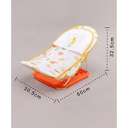 Babyhug Anti Slip Baby Bather Small with Animal Print- Orange