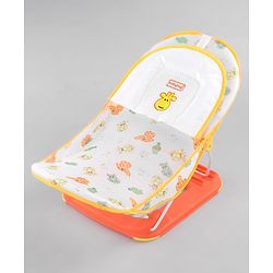 Babyhug Anti Slip Baby Bather Small with Animal Print- Orange