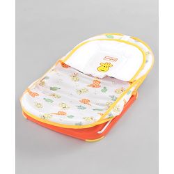 Babyhug Anti Slip Baby Bather Small with Animal Print- Orange
