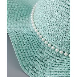 Babyhug Straw Hat with Bow Applique - Blue