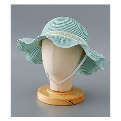 Babyhug Straw Hat with Bow Applique and Purse - Blue