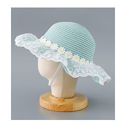 Babyhug Straw Hat Floral Design - Green