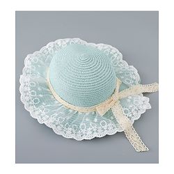 Babyhug Straw Hat with Bow Applique - Green