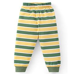 Babyhug Cotton Knit Full Sleeves Night Suit With Animals Print - Green