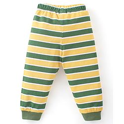 Babyhug Cotton Knit Full Sleeves Night Suit With Animals Print - Green