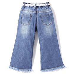 Babyhug Cotton Spandex Full Length Solid Color Stretchable Denim Jeans - Blue